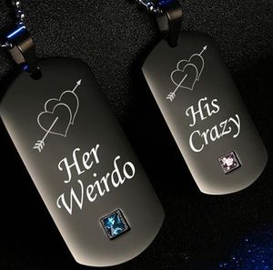 Colgante de plata y negro de acero inoxidable, collar de joyería de pareja de <span class=keywords><strong>su</strong></span> Rey, <span class=keywords><strong>su</strong></span> Reina, novedad de 2021 - Product Image 6