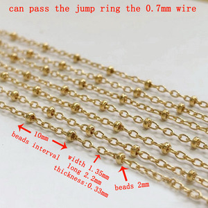 Bất 14K Vàng Đầy Chuỗi Vệ Tinh <span class=keywords><strong>2Mm</strong></span> Đính Cườm 1Mm/<span class=keywords><strong>1</strong></span>.35Mm Liên Kết Chuỗi Vòng Đeo Tay Vòng Cổ Trang Sức Phụ Kiện Bóng Chuỗi - Product Image 3