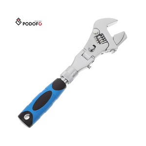 Chiave a cricchetto regolabile Podofo 180 °   Chiave Regolabile Pieghevole con Testa Girevole 5 in 1 9-12" OEM/ODM Vendita all'Ingrosso - Product Image 1