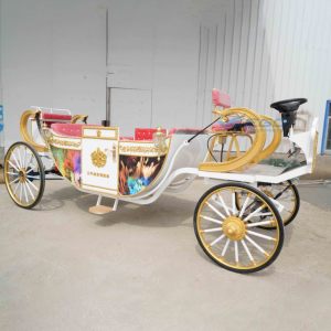 Charrette de balade électrique de style européen haut de gamme, calèche royale de mariage, calèche sans toit - Product Image 6