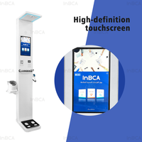 Selbstbedienungs-Gesundheitscheck-Kiosk in Medizinischer Qualität für den Ganzkörper-Check, INBCA IN-I2 OEM/ODM, 21-Zoll LED-Touchscreen, ABS & Metall