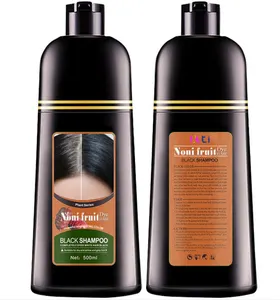 Haarfarb-Shampoo graue Haarfarbe auf schwarze ändern frei von Ammoniak natürlicher kräuterfarbener schwarzer Haarfarb-Shampoo
