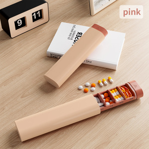 Customizable <b>7</b> Day Pill case Portable Travel Plastic Wood Large Capacity Pill Box Suitable for Refill Pill Organizer - Product Image 3