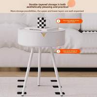 Table de chevet créative de 40 cm de large, alternative à la table basse, petite table à café mignonne en plastique épaissi pour chambre et salon