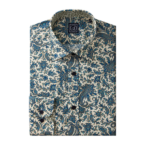 Chemise boutonnée décontractée pour homme de qualité supérieure, 100% coton, tissu popeline imprimé numériquement, respectueux de l'environnement, logo personnalisé - Product Image 1