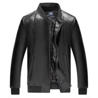 Vestes en cuir PU classiques décontractées pour hommes, durables, vente en gros