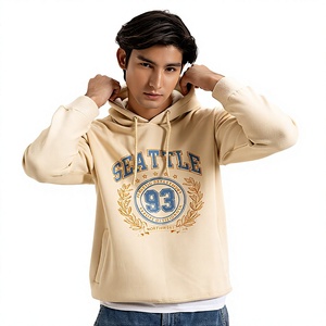 เสื้อฮู้ดซิป ¼ ซิป ผ้าฝ้ายฟลีซ สีพื้น ทรงปกติ สำหรับฤดูหนาว รับสกรีนโลโก้ - Product Image 1