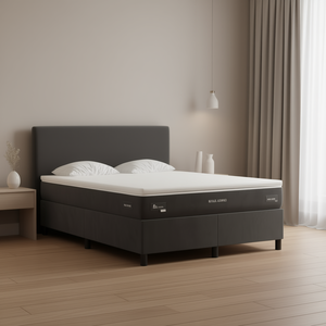 Base de Cama Queen Tapizada en Terciopelo Gris Oscuro, Estilo Moderno y Suave, Exclusivo para EE. UU. y Australia - Product Image 2