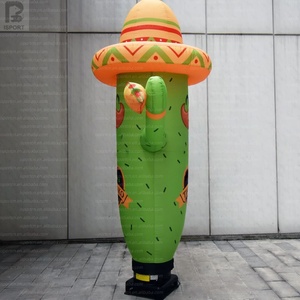 Mascotte gonflable géante de 3 m de haut, de qualité supérieure, en forme de cactus, avec logo personnalisé et bouteille publicitaire, modèle gonflable lumineux à LED pour la vente au détail - Product Image 6