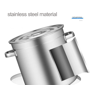 Cổ điển kích thước lớn canh thép không gỉ Thùng kho nồi bếp Cookware Set với Glass vật liệu gốm cho nhà hàng sử dụng - Product Image 6