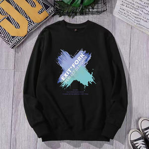 Sweat à capuche pour homme, mode automne-hiver, nouveau coton éponge, coupe ample, grande taille, col rond, manches longues, motif lettres - Product Image 5