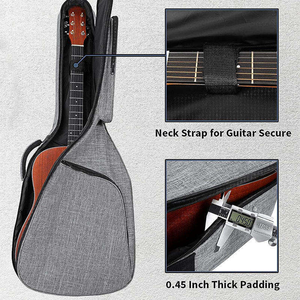 カスタムロゴ防水ヘビーデューティ音楽ギターソフトケースパッド入りベースギターキャリアバッグプロ仕様電気ギターギグバッグ - Product Image 4