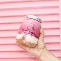 Bouteille en forme de U de 360/500ml bouteilles en plastique de boisson pour animaux de compagnie lait/jus/thé/boisson bouteille en plastique avec couvercle en aluminium