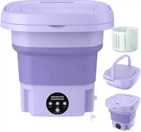 Mini-laveuse électrique portable pliable pour le repassage et le lavage pratique des sous-vêtements, chaussettes, vêtements de bébé et serviettes