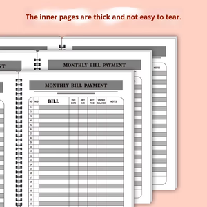 Cuaderno de Regalo con Espiral, de Cuero/Tela, para Registrar Facturas, Pagos, Consumo Diario y Ahorro de Dinero - Product Image 4