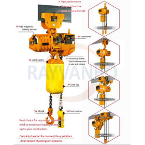 RAYVANBO Nuevo Polipasto Eléctrico de Cadena Metálico de 1 Tonelada 2 Toneladas 220V-380V con Carro para Hoteles - Product Image 3