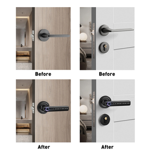 FXL H168 Cerradura de puerta electrónica inteligente Huella digital BLT Contraseña Entrada sin llave Aplicación Desbloqueo Soporte para IOS/<span class=keywords><strong>Android</strong></span> para puertas de madera - Product Image 2