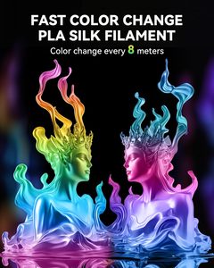 เส้นพลาสติกสำหรับพิมพ์ 3 มิติ PLA ซิลค์ สีเดียว สีคู่ สีสามสี 1 กก./3 กก. พิมพ์ความเร็วสูง ขึ้นรูปได้ - Product Image 4