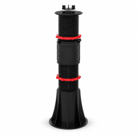 Pied de support de pavé moderne, résistant à l'eau, réglable en hauteur (75-1300 mm), avec réglage en spirale, en plastique, pour sol surélevé extérieur