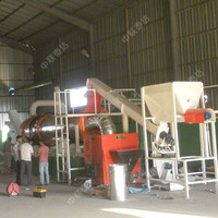 Sécheur rotatif à tambour Taida grande capacité TDQ pour déchets avicoles, fumier de porc, fumier de poulet, fumier de vache, contrôlé par PLC, boîte de vitesses en matériau Ti, 1-15t/h