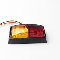 Luz LED de posición lateral bicolor rojo y ámbar, impermeable, para camión, remolque, luz de separación, indicador lateral, montaje con tornillos para camión y RV