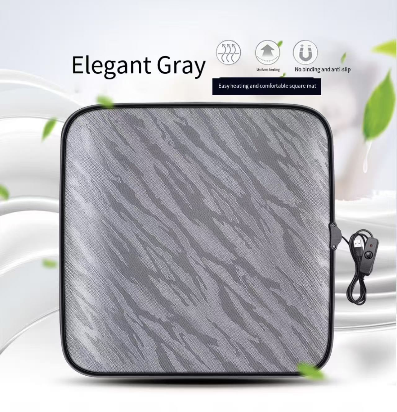 Elégant Gris Petit Pad Carré USB - 5V/2A
