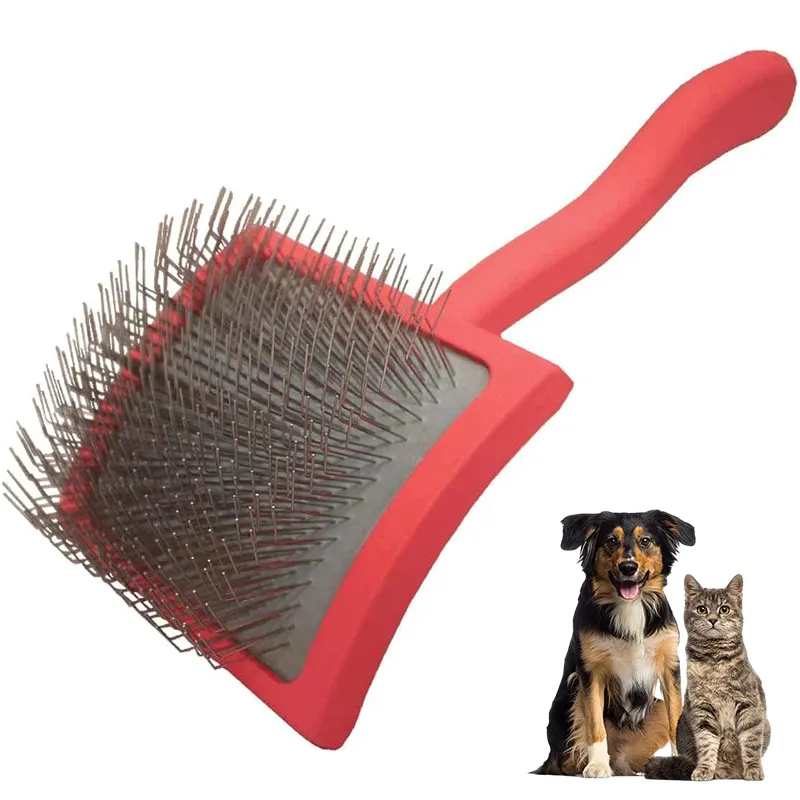 Produit de toilettage professionnel écologique pour animaux de compagnie peluches de corail Style démêlant manivelle poils de chat brosse en bois brosse de luxe pour chien