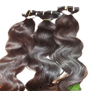Paquetes de Cabello Humano Indio 100% de Cutícula Intacta, de Lujo, sin Procesar, con Doble Trama a Máquina, al por Mayor - Product Image 2