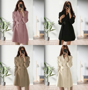 Abrigo Largo de Invierno Retro de Color Sólido con Cinturón para Mujer, Moda - Product Image 2