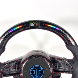 Volant en fibre de carbone forgé VW/Volkswagen MK7 GTI pour <span class=keywords><strong>Golf</strong></span> 6 7 7.5 R R-Line CC Polo Passat B8 Accessoires de voiture - Product Image 5