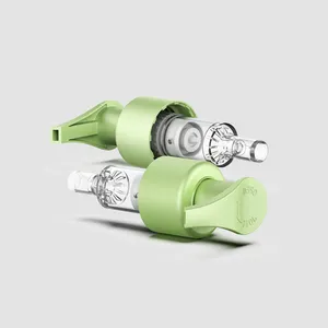 Spring Lotion Pump Green Outer Spring Left Right Lock Hand Lotion Dispenser Pump With Clip