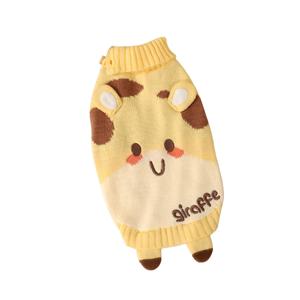 Pull pour chat à motif animalier mignon, design girafe, vêtements d'hiver chauds et épais pour animaux de compagnie et chiens - Product Image 5