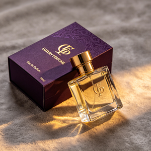 Botella de Perfume Cuadrada de Vidrio de Color Personalizada de Lujo con Caja, 50ml 100ml, a Prueba de Fugas, con Pulverizador de Bomba para Aceites Esenciales - Product Image 1