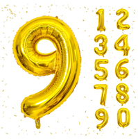 Ballons en feuille d'hélium géants de 32 pouces or et argent pour décorations de fête d'anniversaire et de mariage