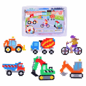 Kit de jouets éducatifs DIY écologiques personnalisés, perles à repasser Hama Perler colorées pour enfants, boîte cadeau - Product Image 4