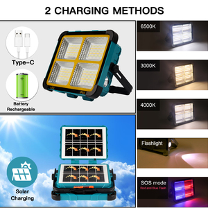 Projecteur solaire à LED pour jardin, lampe projecteur d'extérieur avec indice IP66 pour une installation facile, éclairage solaire à économie d'énergie