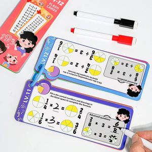 5 Tipos de Tarjetas de Memoria Flash de Matemáticas con Fracciones, Sumas, Restas, Multiplicaciones y Divisiones, con 2 Marcadores de Borrado en Seco - Product Image 2