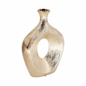 Vaso in ceramica con design cavo per l'arredamento di soggiorno o ufficio - Product Image 2