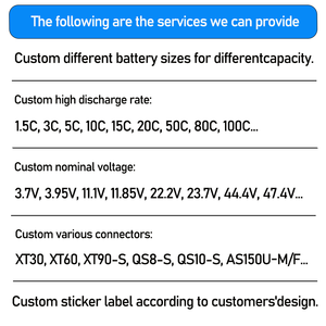 بطارية ليثيوم أيون Lipo عالية الجودة قابلة لإعادة الشحن-mah/6S/12S/14S/18S/24S - Product Image 5