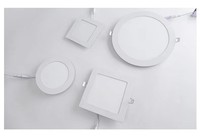 Plafonnier LED encastré ultra-plat rond et carré IP20 Éco-responsable 3000/4000/6500K pour la maison, le bureau et les centres commerciaux