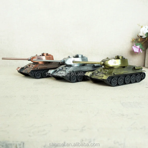 Alta calidad decoración del hogar aleación <span class=keywords><strong>de</strong></span> zinc Retro <span class=keywords><strong>guerra</strong></span> tanque Diecast juguete Metal Mini tanque modelo para niños - Product Image 3