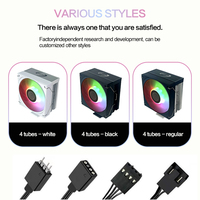 2025 nouveau Style CPU ARGB ventilateurs de boîtier de jeu cuivre aluminium noir ou blanc PC refroidisseur d'air pour processeurs INTEL
