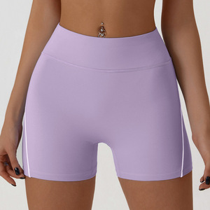 Shorts de sport taille mi-haute pour femme – Effet seconde peau, haute élasticité, sans coutures, rehaussement des fesses, lignes latérales sculptantes, extensibilité quadridirectionnelle, effet ventre plat - Product Image 6