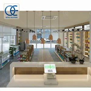 Cao cấp bằng gỗ dược cửa hàng thiết kế truy cập y tế cửa hàng Kệ dược đồ nội thất hiển thị Showcase