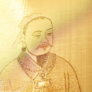 SL-Fan Li Tapisserie <span class=keywords><strong>Murale</strong></span> Métallique Lumineuse Art Déco en Fil Doré, Portrait Tissé à la Main, Décoration Héritage Métallique 600x1040mm - Product Image 2
