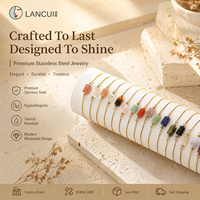 Bracelet minimaliste bohème pour femme, plaqué or 18 carats, acier inoxydable 316L, réglable, résistant aux rayures, bijoux à porter au quotidien