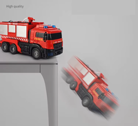 2in1 Mainan Anak Remote Control Truk Pemadam Kebakaran Robot Elektrik Semprot Air, Mobil Deformasi Satu Tombol