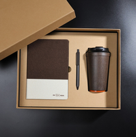 Anpassbares Kaffee-Notizbuch, Stift & Thermobecher Set Geschäftsgeschenk-Set