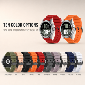 Cinturino Morbido in Silicone da 24mm per Ticwatch Atlas Pro 5 ed Enduro Armored, Dieci Colori con Fibbia a Perno - Product Image 6