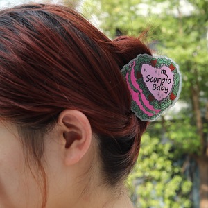 Jepit Rambut Bentuk Oval Matte Elegan dengan Desain Pastel Berwarna-warni Zodiac Acetate Cake - Product Image 6